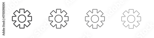 Settings button icons for graphic and web design.