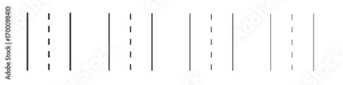Road icons for graphic and web design.
