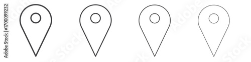 Pin icons for graphic and web design.