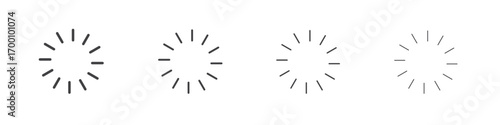 Loading icons for graphic and web design.