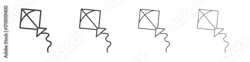 Kite icons for graphic and web design.