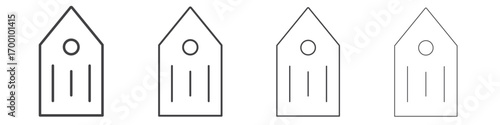 Label icons for graphic and web design.