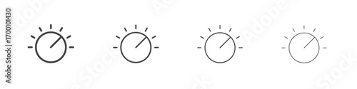 Knob icons for graphic and web design.