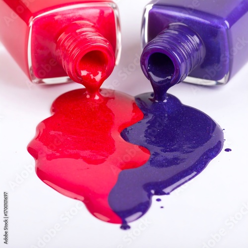 Spilled nail polish in heart shape