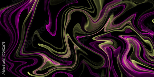 Multicolored Dynamic Swirls on Black Background for Futuristic Digital Art, Psychedelic Wallpapers, and Creative Design Projects. Vector liquify colorful abstract background wallpaper premium photo. 