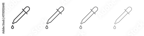Dropper icons for graphic and web design.