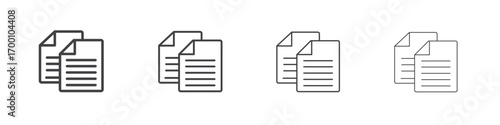 Copy icons for graphic and web design.