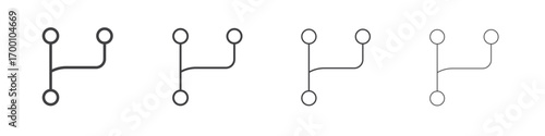 Code branch icons for graphic and web design.