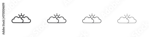 Cloudy Day icons for graphic and web design.