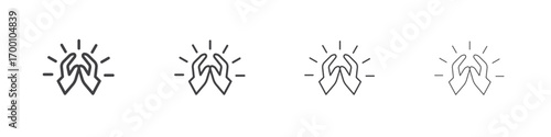 Clap icons for graphic and web design.