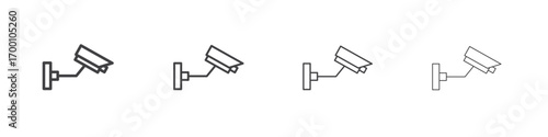 CCTV icons for graphic and web design.