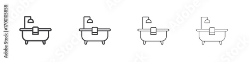 Bathroom icons for graphic and web design.