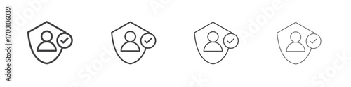 Authentication icons for graphic and web design.