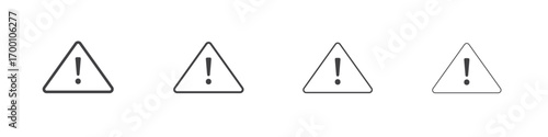 Alert icons for graphic and web design.