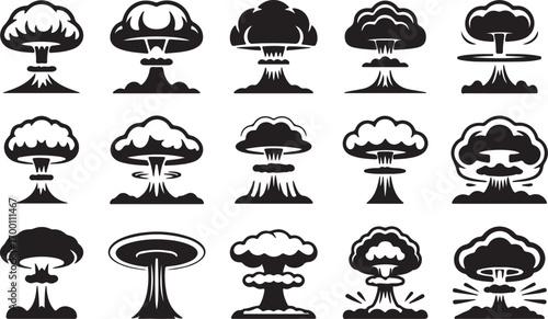 Nuclear Explosion Vector Set for Atomic Bomb Detonation and Disaster Scenarios