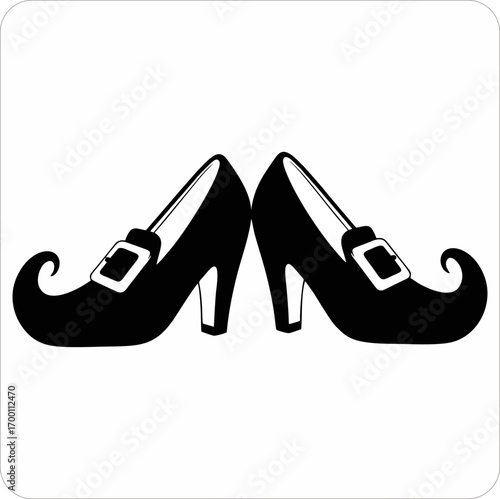 vector black shoes icon