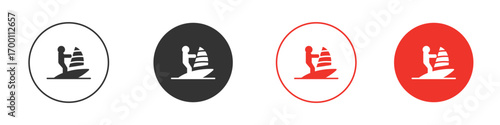 Windsurf icon symbol in black. icon design vector stock