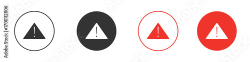 Warning icon symbol in black. icon design vector stock