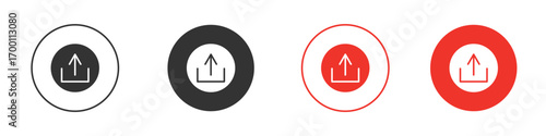 Upload icon symbol in black. icon design vector stock