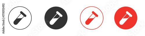 Test tube icon symbol in black. icon design vector stock