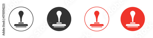 Stamp icon symbol in black. icon design vector stock