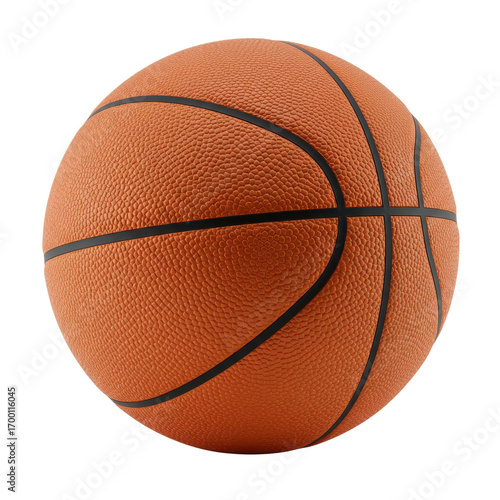 Wallpaper Mural Orange Textured Basketball with Black Lines Isolated on White Background Torontodigital.ca