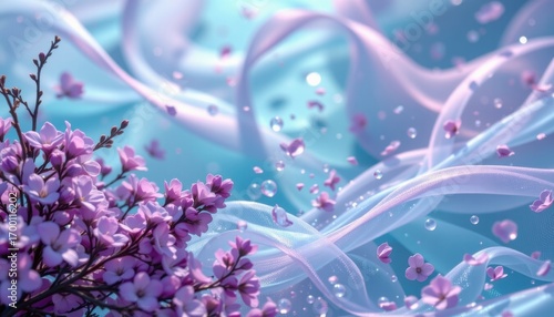aqua lavender flow theme with mint aqua blended with lilac mist, romantic purple aqua glow, ethereal aqua shine, soft focus aqua haze, ethereal and delicate