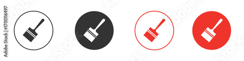 Paint brush icon symbol in black. icon design vector stock