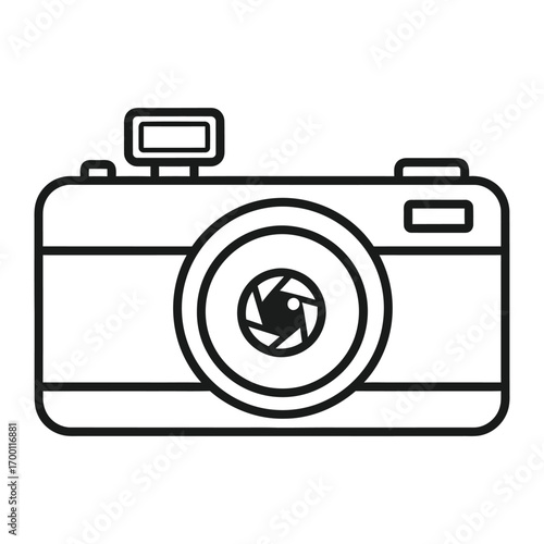 Illustration of a camera isolated on white background the camera is a common tool for capturing memories and creating art, and it is often used by photographers