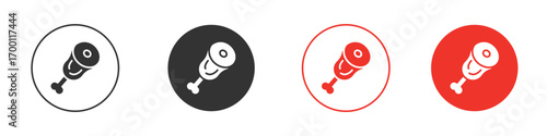 Meat icon symbol in black. icon design vector stock
