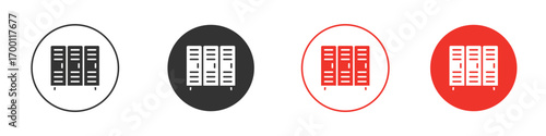 Lockers icon symbol in black. icon design vector stock