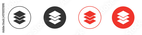 Layers icon symbol in black. icon design vector stock