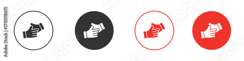 Handshake icon symbol in black. icon design vector stock