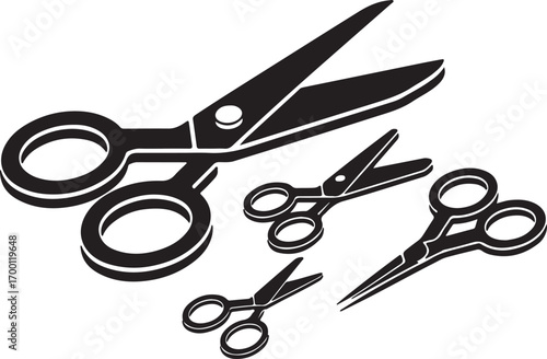 Scissors Vector Collection: Cutting Tools for Crafting, Sewing, and Paper Projects