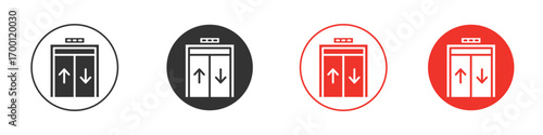 Elevator icon symbol in black. icon design vector stock