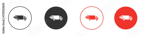 Delivery icon symbol in black. icon design vector stock