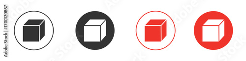 Cube icon symbol in black. icon design vector stock