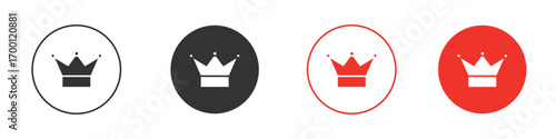 Crown icon symbol in black. icon design vector stock