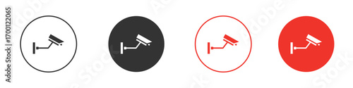 CCTV icon symbol in black. icon design vector stock