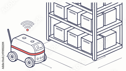 Automated warehouse robot delivery system for inventory management and logistics tasks