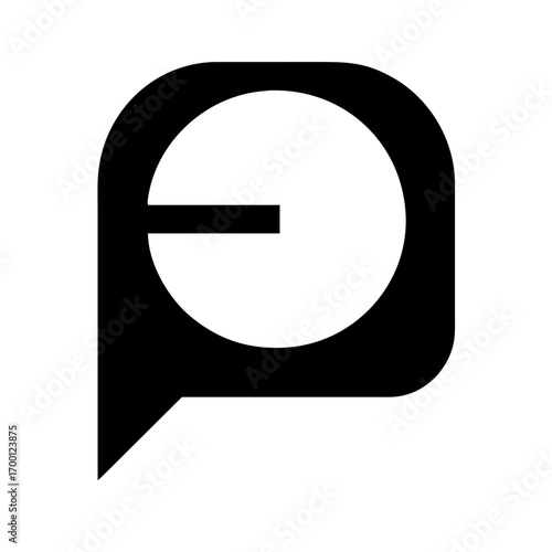 Black circular vector icon featuring a bold arrow illustration, ideal for a negative sign or button design