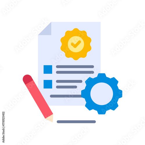Standardized Work flat color icon