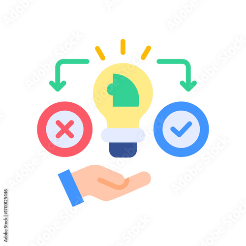Hypothesize Solution flat color icon