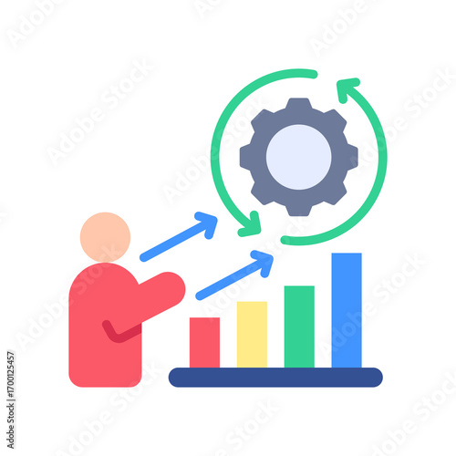 Incremental Progress flat color icon