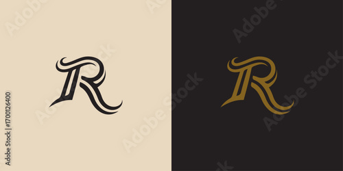 MONOGRAM R - ELEGANT VINTAGE