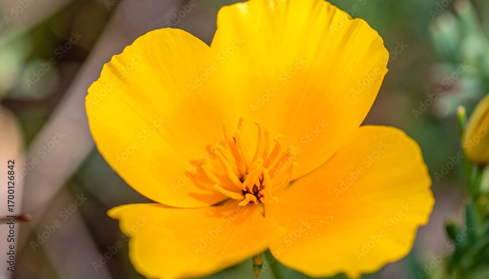 Fototapeta premium Close-up of a bright yellow flower (1)