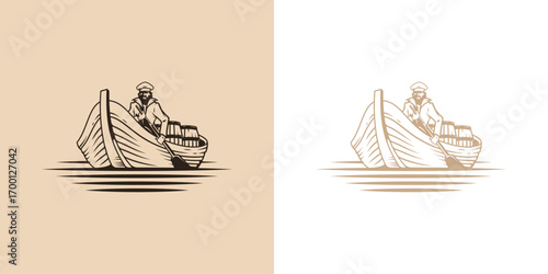 SAILOR ON BOAT LOGO