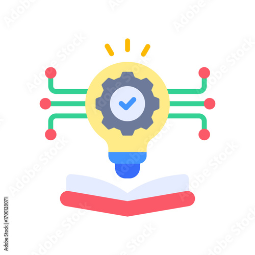 Knowledge Management flat color icon