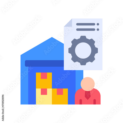 Inventory Management flat color icon