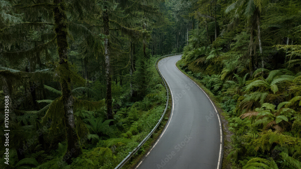 Obraz premium road in the forest